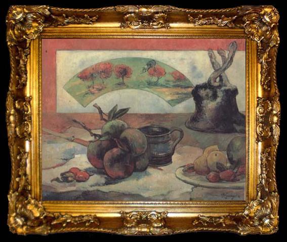 framed  Paul Gauguin Still life with fan (mk07), ta009-2